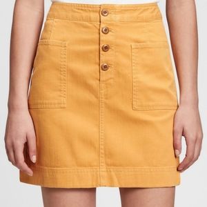 Utility Mini Skirt - Golden Yellow